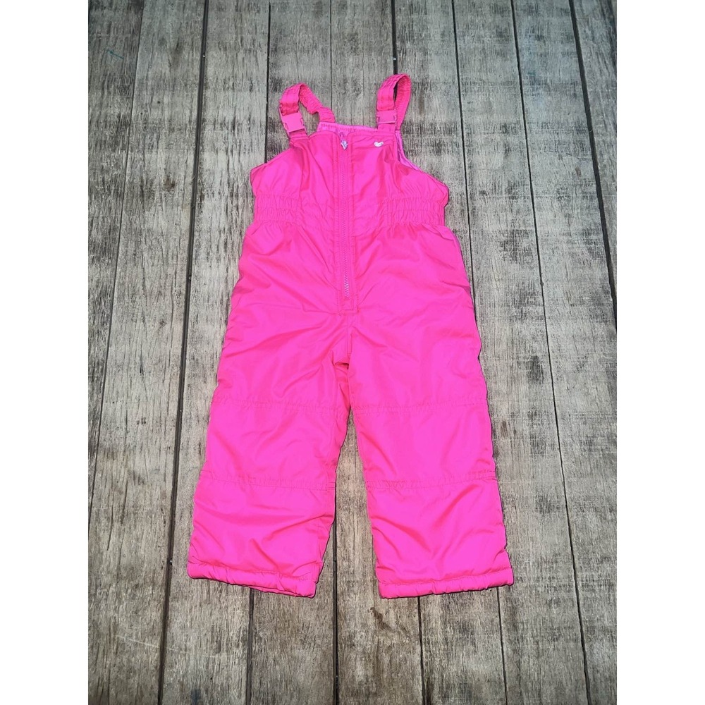 Carter's Toddler Girls Pink Snow Bibs‎ Size 3T
